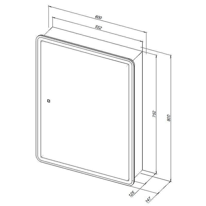 Зеркальный шкаф Aquanet Оптима 60 311860 с подсветкой Белый, купить, цена, заказать, магазин, доставка, скидка, промокод, купить, цена, заказать, магазин, доставка, скидка, промокод
