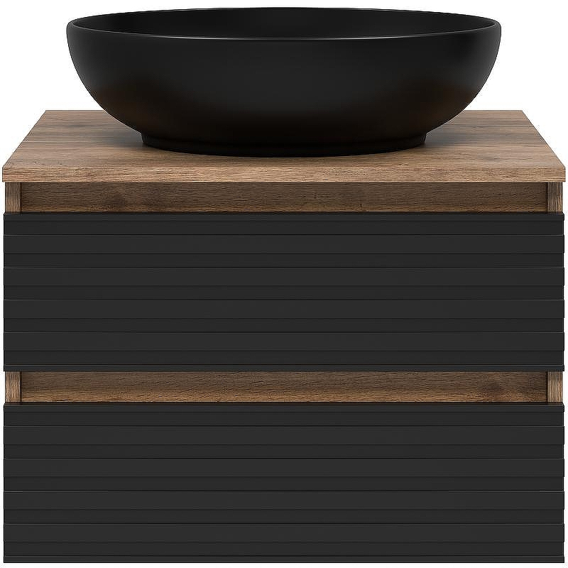 Тумба под раковину Brevita Dakota 60 DAK-09060-19/02-2Я подвесная Черный кварц Дуб Галифакс олово, купить, цена, заказать, магазин, доставка, скидка, промокод, купить, цена, заказать, магазин, доставка, скидка, промокод