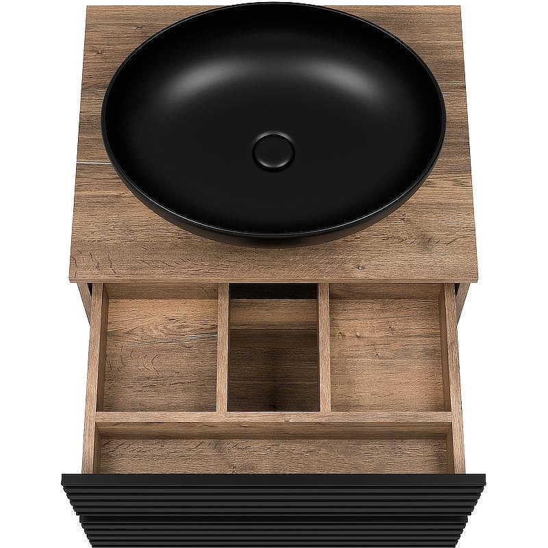 Тумба под раковину Brevita Dakota 60 DAK-09060-19/02-2Я подвесная Черный кварц Дуб Галифакс олово, купить, цена, заказать, магазин, доставка, скидка, промокод, купить, цена, заказать, магазин, доставка, скидка, промокод