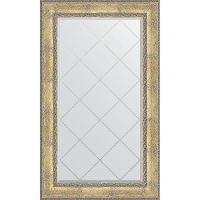 Зеркало Evoform Exclusive-G 137х82 BY 4256 с гравировкой в багетной раме - Состаренное серебро с орнаментом 120, купить, цена, заказать, магазин, доставка, скидка, промокод, купить, цена, заказать, магазин, доставка, скидка, промокод