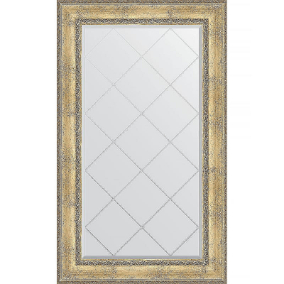 Зеркало Evoform Exclusive-G 137х82 BY 4256 с гравировкой в багетной раме - Состаренное серебро с орнаментом 120