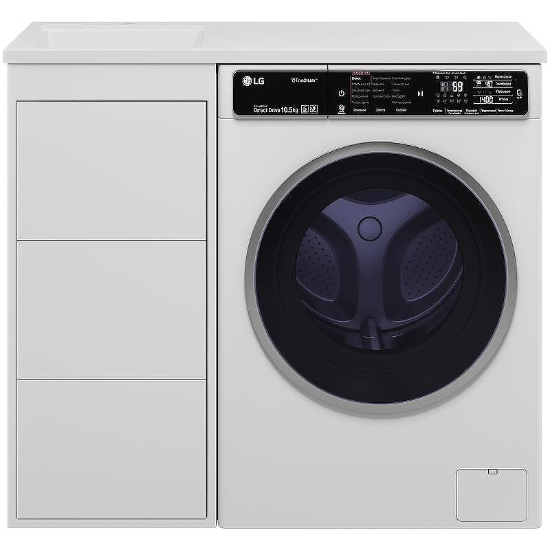 Тумба с раковиной Brevita Grafit 100 L УТ000015079 Белая матовая, купить, цена, заказать, магазин, доставка, скидка, промокод, купить, цена, заказать, магазин, доставка, скидка, промокод