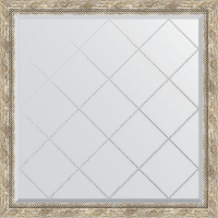Зеркало Evoform Exclusive-G 103х103 BY 4435 с гравировкой в багетной раме - Прованс с плетением 70, купить, цена, заказать, магазин, доставка, скидка, промокод, купить, цена, заказать, магазин, доставка, скидка, промокод