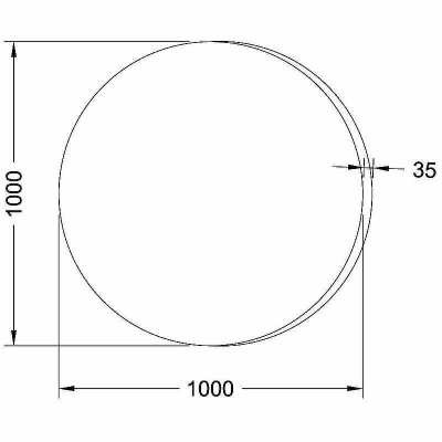 Зеркало SanVit Арт 100 zart100 с подсветкой с сенсорным выключателем и диммером