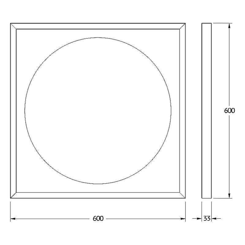 Зеркало Defesto Eclipce 60х60 DF 2221R с подсветкой 12W-4500К/в багетной раме/ИК - выключатель/Нейтральный белый свет/Черная рама, купить, цена, заказать, магазин, доставка, скидка, промокод, купить, цена, заказать, магазин, доставка, скидка, промокод
