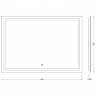 Зеркало Evoform Ledline 70x100 BY 2437 с подсветкой 29.5 W - сенсорный выключатель, купить, цена, заказать, магазин, доставка, скидка, промокод, купить, цена, заказать, магазин, доставка, скидка, промокод