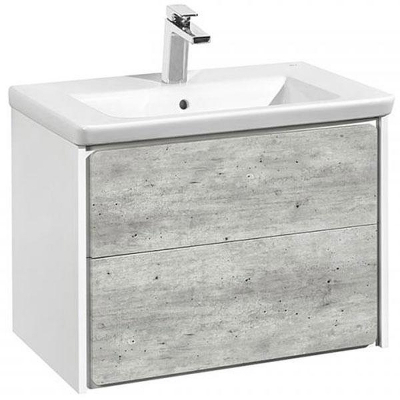 Тумба под раковину Roca Ronda 80 ZRU9303004 подвесная Бетон Белый матовый