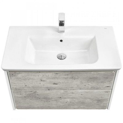 Тумба под раковину Roca Ronda 80 ZRU9303004 подвесная Бетон Белый матовый