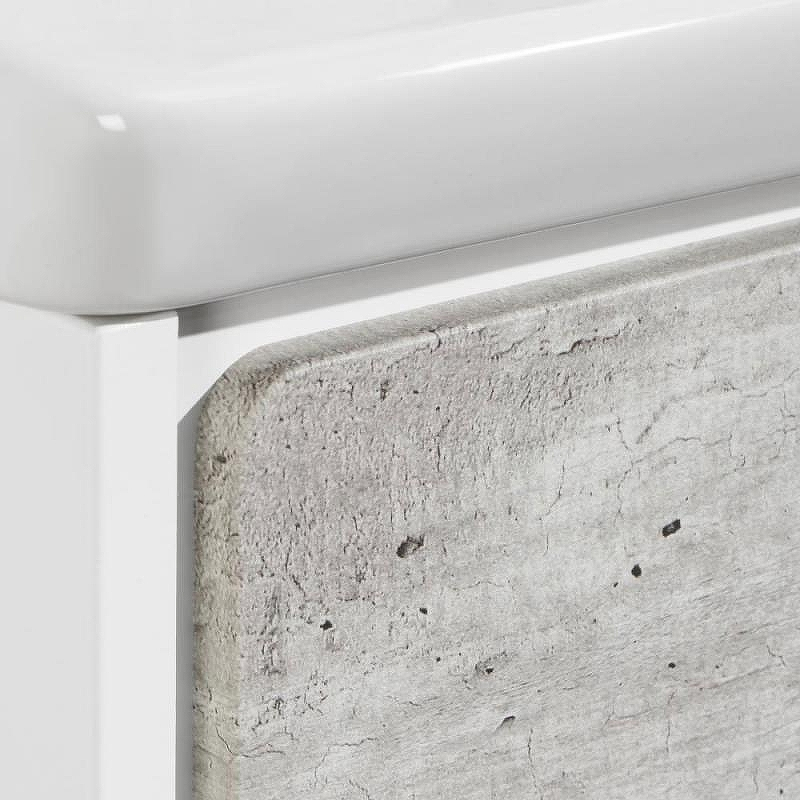 Тумба под раковину Roca Ronda 80 ZRU9303004 подвесная Бетон Белый матовый, купить, цена, заказать, магазин, доставка, скидка, промокод, купить, цена, заказать, магазин, доставка, скидка, промокод