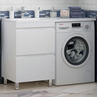 Тумба под раковину Corozo Альтаир 120 SD-00000500 Белая, купить, цена, заказать, магазин, доставка, скидка, промокод, купить, цена, заказать, магазин, доставка, скидка, промокод