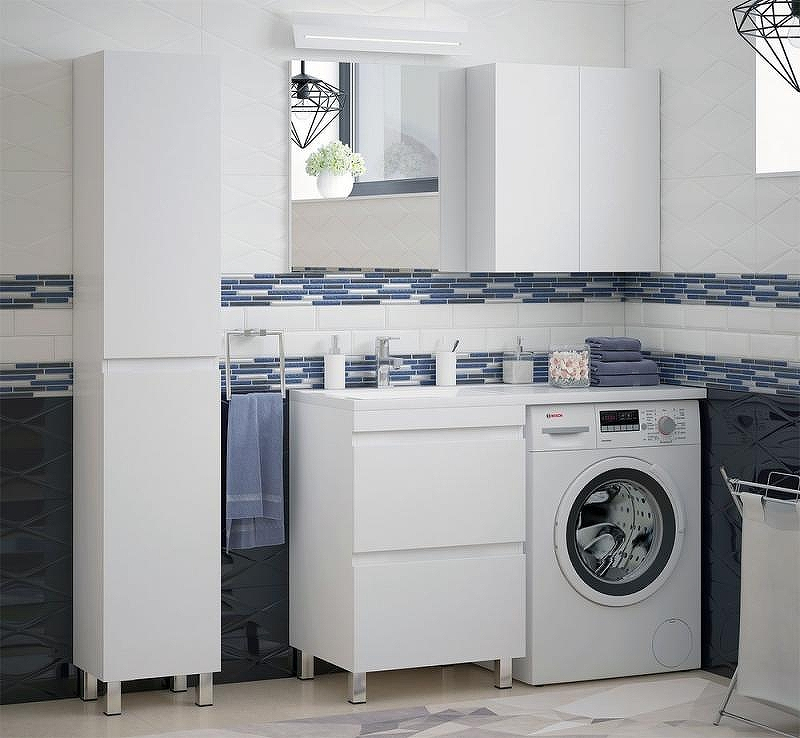 Тумба под раковину Corozo Альтаир 120 SD-00000500 Белая, купить, цена, заказать, магазин, доставка, скидка, промокод, купить, цена, заказать, магазин, доставка, скидка, промокод