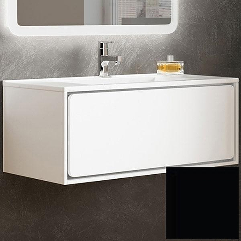 Тумба с раковиной SanVit Бруно-1 100 kbruno1100 в цвете Ral подвесная Черный глянец, купить, цена, заказать, магазин, доставка, скидка, промокод, купить, цена, заказать, магазин, доставка, скидка, промокод