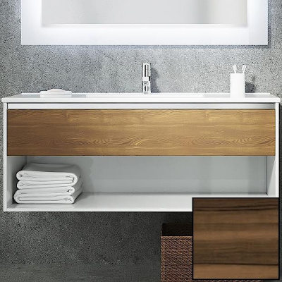 Тумба с раковиной SanVit Контур 100 kkont100 с фактурой под дерево подвесная Кедр