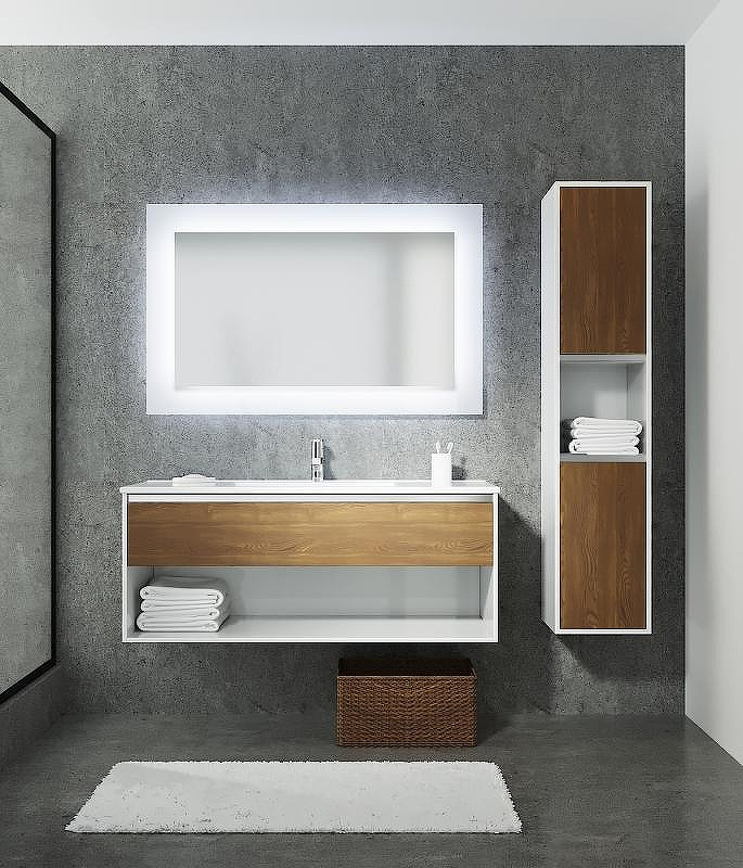 Тумба с раковиной SanVit Контур 100 kkont100 с фактурой под дерево подвесная Кедр, купить, цена, заказать, магазин, доставка, скидка, промокод, купить, цена, заказать, магазин, доставка, скидка, промокод