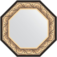 Зеркало Evoform Octagon 65x65 BY 7380 в багетной раме - Барокко золото 106, купить, цена, заказать, магазин, доставка, скидка, промокод, купить, цена, заказать, магазин, доставка, скидка, промокод