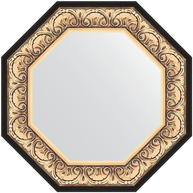 Зеркало Evoform Octagon 65x65 BY 7380 в багетной раме - Барокко золото 106, купить, цена, заказать, магазин, доставка, скидка, промокод, купить, цена, заказать, магазин, доставка, скидка, промокод