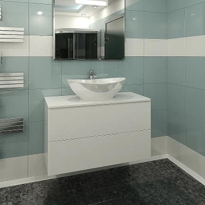 Тумба с раковиной Orange Otto 100 Ot-100TuMDF+G56 Белая