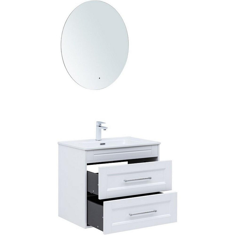 Тумба под раковину Aquanet Бостон New 70 339599 подвесная Белый сатин, купить, цена, заказать, магазин, доставка, скидка, промокод, купить, цена, заказать, магазин, доставка, скидка, промокод