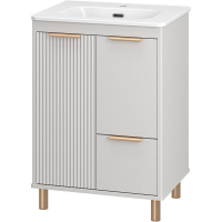 Тумба с раковиной Brevita Risacca Crema 60 УТ000025678 Серая матовая, купить, цена, заказать, магазин, доставка, скидка, промокод, купить, цена, заказать, магазин, доставка, скидка, промокод