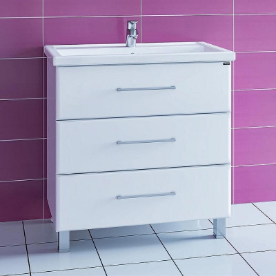 Тумба под раковину СанТа Омега 80 207006 Белая