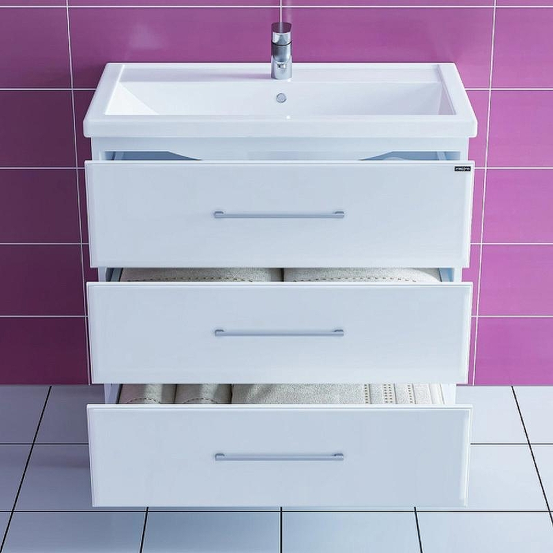 Тумба под раковину СанТа Омега 80 207006 Белая, купить, цена, заказать, магазин, доставка, скидка, промокод, купить, цена, заказать, магазин, доставка, скидка, промокод