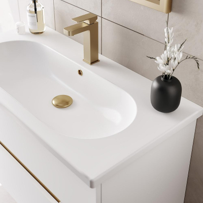 Тумба с раковиной Orka Lodi 65 5005880 подвесная цвет Белый Золото