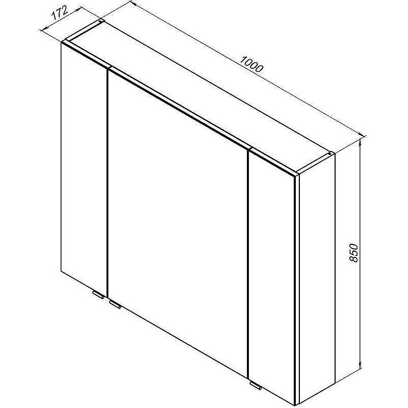 Зеркальный шкаф Aquanet Алвита 100 R 235344 Белый, купить, цена, заказать, магазин, доставка, скидка, промокод, купить, цена, заказать, магазин, доставка, скидка, промокод