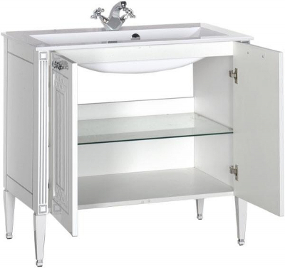 Тумба с раковиной Aquanet Паола 90 213016 Белая