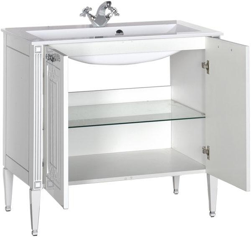 Тумба с раковиной Aquanet Паола 90 213016 Белая, купить, цена, заказать, магазин, доставка, скидка, промокод, купить, цена, заказать, магазин, доставка, скидка, промокод