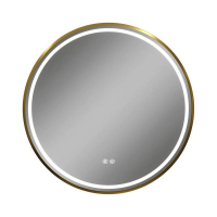 Зеркало Maretti Elena 80 EA1480R21EL с подсветкой цвет Золото с сенсорным выключателем с подогревом и диммером, купить, цена, заказать, магазин, доставка, скидка, промокод, купить, цена, заказать, магазин, доставка, скидка, промокод