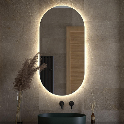 Зеркало Defesto Opti 60х120 DF 2906 с подсветкой 31W-4500K/Без выключателя/Нейтральный белый свет