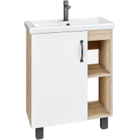 Тумба под раковину Grossman Флай 60 106001 Дуб сонома Белая, купить, цена, заказать, магазин, доставка, скидка, промокод, купить, цена, заказать, магазин, доставка, скидка, промокод