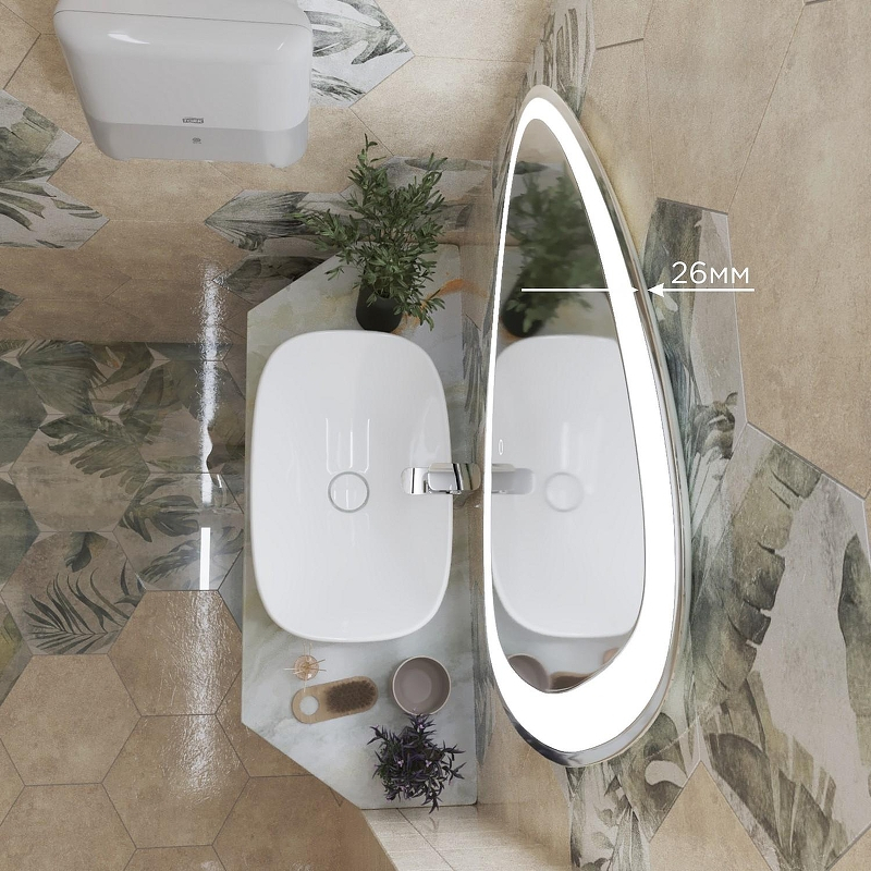 Зеркало Mixline Эдда 70 544019 с подсветкой с сенсорным выключателем, купить, цена, заказать, магазин, доставка, скидка, промокод, купить, цена, заказать, магазин, доставка, скидка, промокод