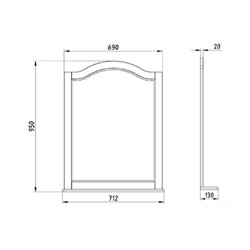 Зеркало ASB-Woodline Модерн 85 11232 Рошфор с Белой патиной, купить, цена, заказать, магазин, доставка, скидка, промокод, купить, цена, заказать, магазин, доставка, скидка, промокод