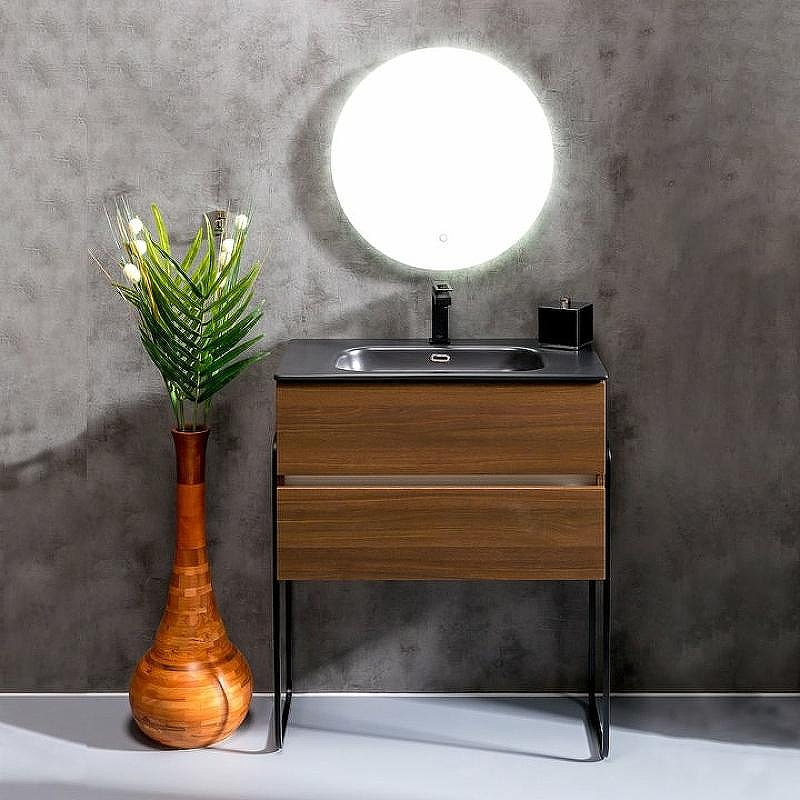 Тумба под раковину Boheme Armadi Art Vallessi 80 837-080-D подвесная Dark Oak, купить, цена, заказать, магазин, доставка, скидка, промокод, купить, цена, заказать, магазин, доставка, скидка, промокод