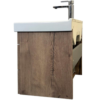 Тумба с раковиной Comforty Никосия 60П 00-00008853 подвесная Дуб темный