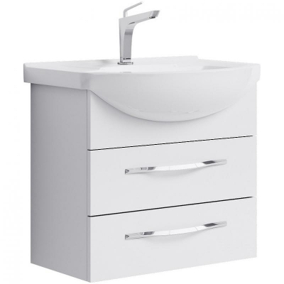 Тумба под раковину Aqwella Аллегро 65 Agr.01.06/2 подвесная Белая