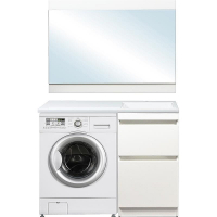 Тумба под раковину Style Line Даллас 110 Люкс Plus Белая, купить, цена, заказать, магазин, доставка, скидка, промокод, купить, цена, заказать, магазин, доставка, скидка, промокод