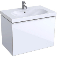 Тумба под раковину Geberit (Keramag) Acanto 74 500.611.01.2 подвесная Белая глянцевая, купить, цена, заказать, магазин, доставка, скидка, промокод, купить, цена, заказать, магазин, доставка, скидка, промокод