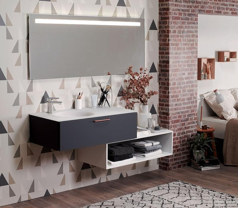 Зеркало Jacob Delafon Formilia 120 EB1163-NF с подсветкой и подогревом с сенсорным выключателем и часами, купить, цена, заказать, магазин, доставка, скидка, промокод, купить, цена, заказать, магазин, доставка, скидка, промокод