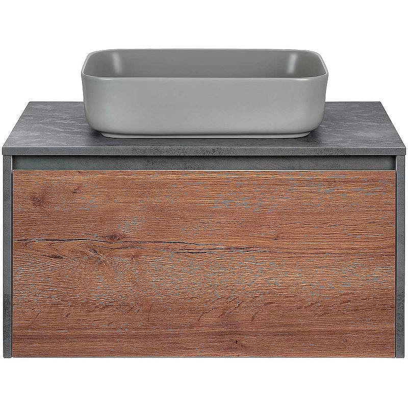 Тумба под раковину Vincea Mesa 80 VMC-2MS800TB подвесная T.Oak  Beton, купить, цена, заказать, магазин, доставка, скидка, промокод, купить, цена, заказать, магазин, доставка, скидка, промокод