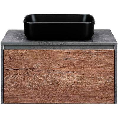 Тумба под раковину Vincea Mesa 80 VMC-2MS800TB подвесная T.Oak Beton