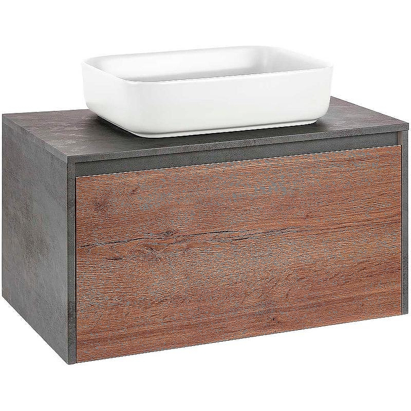 Тумба под раковину Vincea Mesa 80 VMC-2MS800TB подвесная T.Oak  Beton, купить, цена, заказать, магазин, доставка, скидка, промокод, купить, цена, заказать, магазин, доставка, скидка, промокод