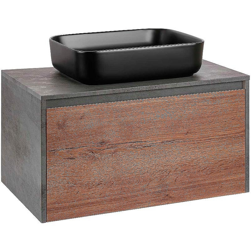 Тумба под раковину Vincea Mesa 80 VMC-2MS800TB подвесная T.Oak  Beton, купить, цена, заказать, магазин, доставка, скидка, промокод, купить, цена, заказать, магазин, доставка, скидка, промокод