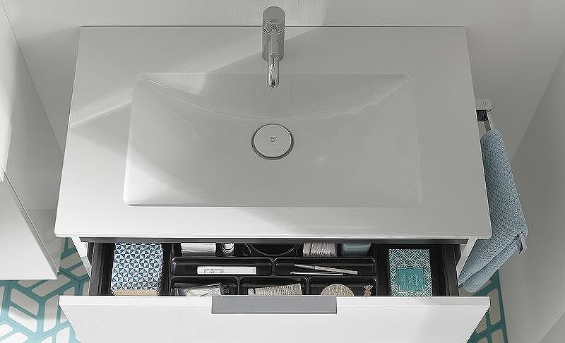 Тумба с раковиной Burgbad Eqio 95 SEYQ093F2009G0146C001*1 Белая глянцевая, купить, цена, заказать, магазин, доставка, скидка, промокод, купить, цена, заказать, магазин, доставка, скидка, промокод