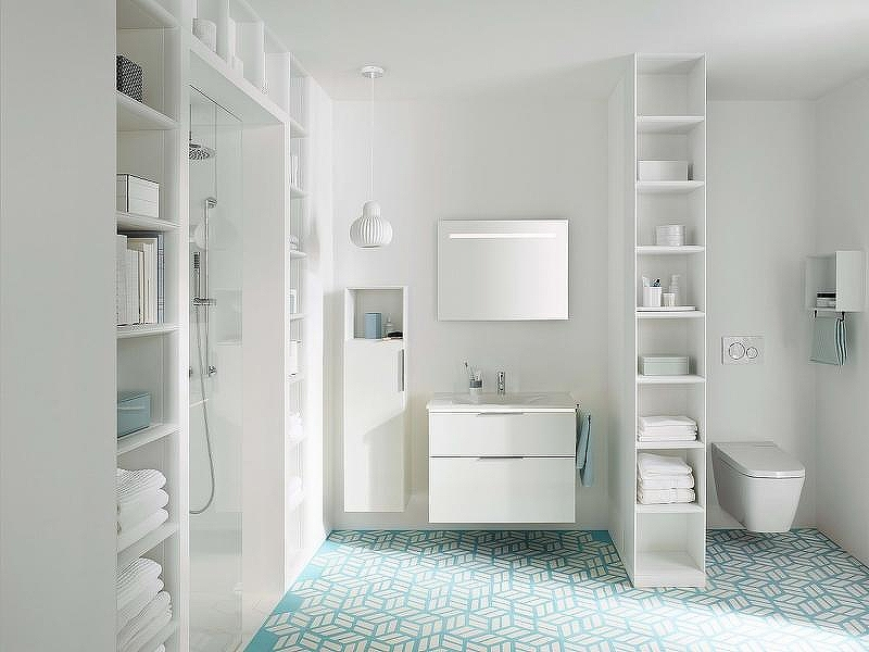 Тумба с раковиной Burgbad Eqio 95 SEYQ093F2009G0146C001*1 Белая глянцевая, купить, цена, заказать, магазин, доставка, скидка, промокод, купить, цена, заказать, магазин, доставка, скидка, промокод