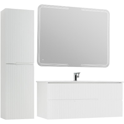 Шкаф пенал Cezares Duet 40 DUET-1500-2A-SC-BL подвесной Bianco Lucido