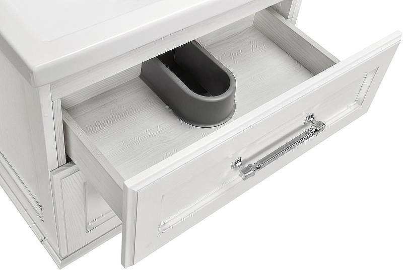 Тумба под раковину ASB-Woodline Венеция 70 11955 подвесная Белая с патиной Серебро, купить, цена, заказать, магазин, доставка, скидка, промокод, купить, цена, заказать, магазин, доставка, скидка, промокод