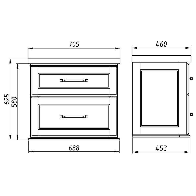 Тумба под раковину ASB-Woodline Венеция 70 11955 подвесная Белая с патиной Серебро, купить, цена, заказать, магазин, доставка, скидка, промокод, купить, цена, заказать, магазин, доставка, скидка, промокод