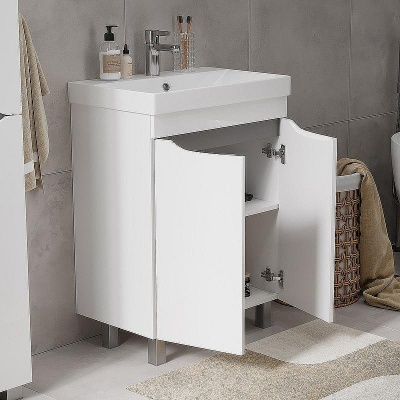 Тумба под раковину Volna Lake 60.2D tnLAKE60.2D-01 Белая